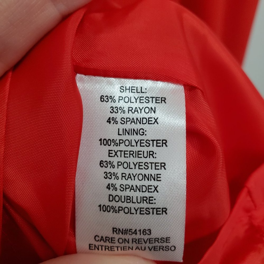 Calvin Klein Blood Orange (Red) Pleated Fully-Lined Dress Size 8 - Picture 7 of 16